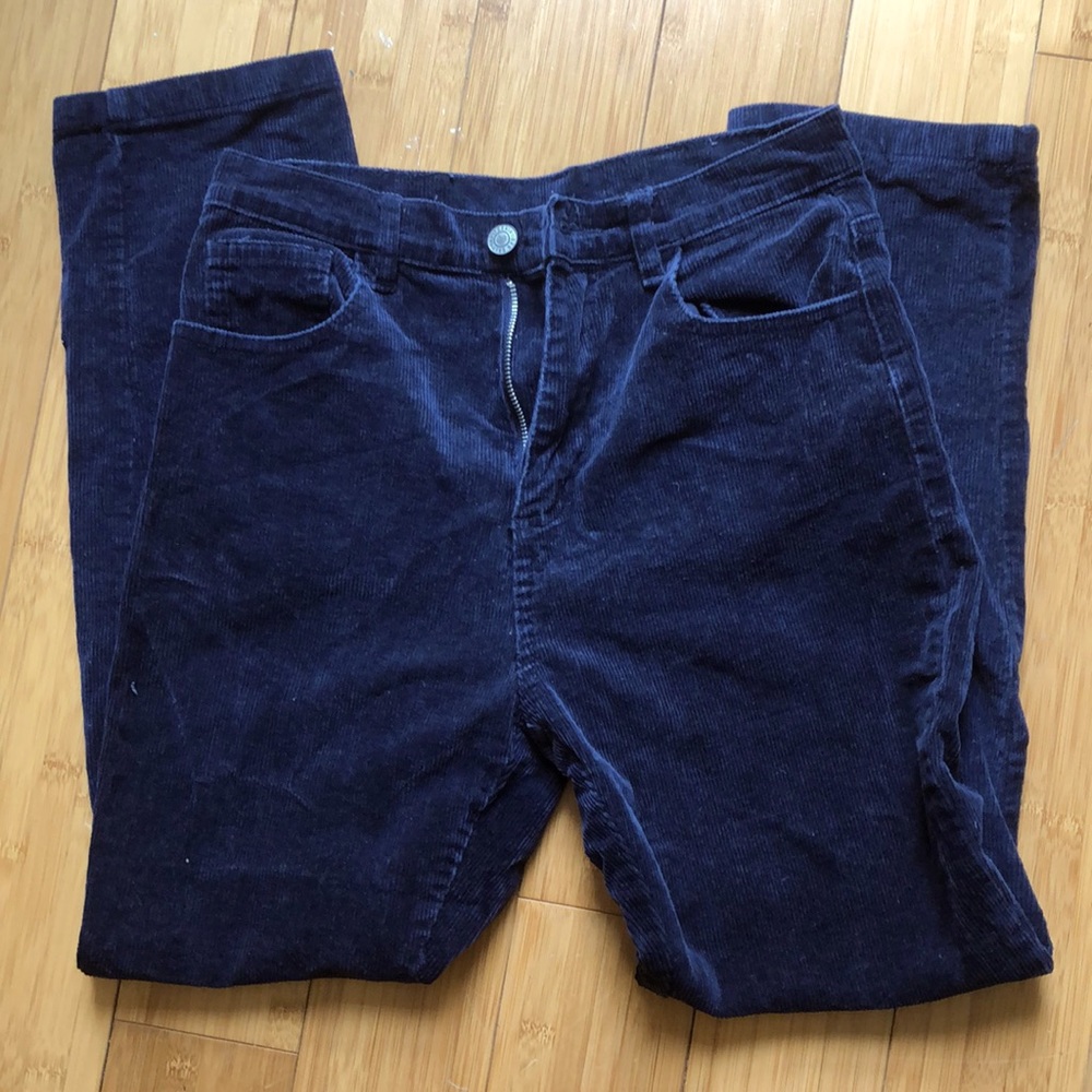 Brandy Melville/John Galt navy blue corduroy pants